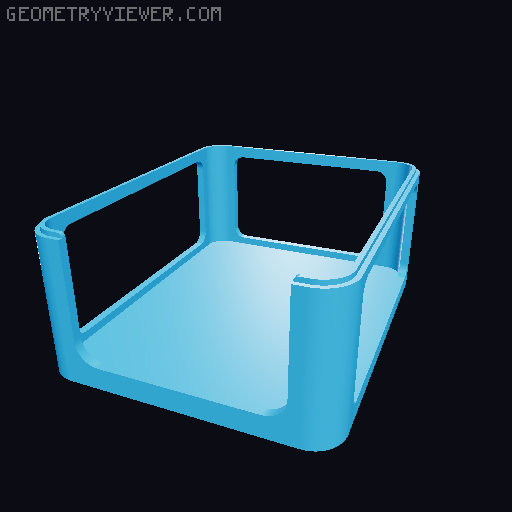 Stackable Storage Caddies 3D model thumbnail
