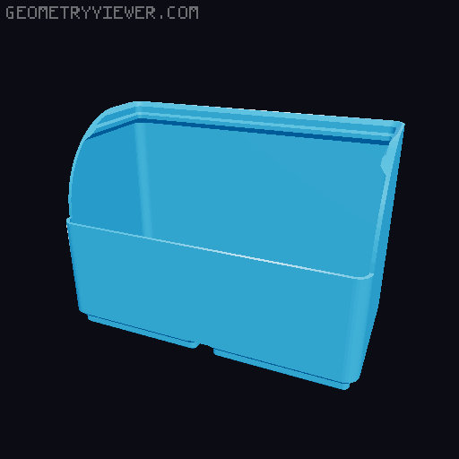 Gridfinity rouded bins collection all sizes 3D model thumbnail