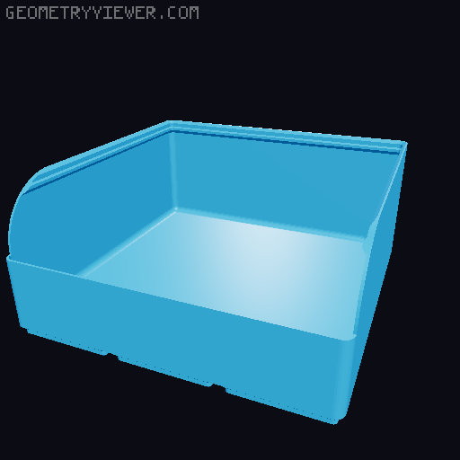 Gridfinity rouded bins collection all sizes 3D model thumbnail