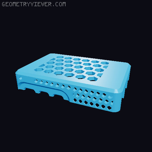 Raspberry Pi 5 + Pimoroni NVME Overclock Ventilated version 3D model thumbnail