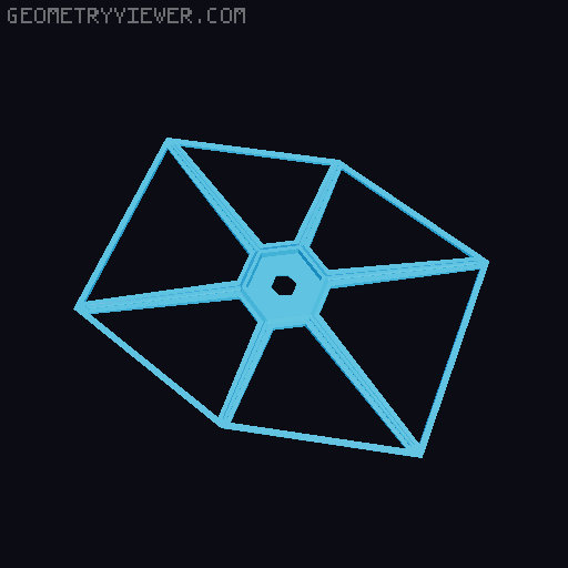 Tie Fighter kit Remix 3D model thumbnail