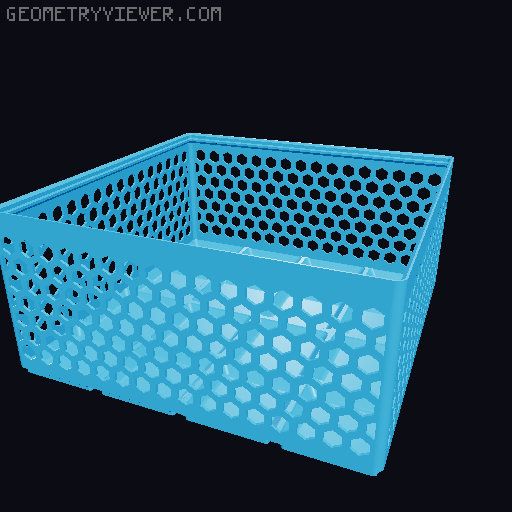 Gridfinity Hex Bins Light all sizes 3D model thumbnail