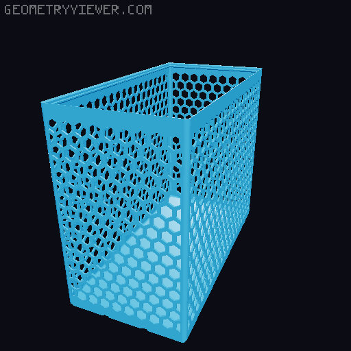 Gridfinity Hex Bins all sizes 3D model thumbnail