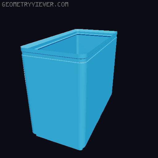 Gridfinity Box (Quick print, lite version, less filament!) 3D model thumbnail