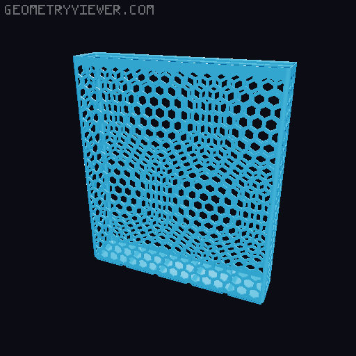 Gridfinity Hex Bins Light all sizes 3D model thumbnail