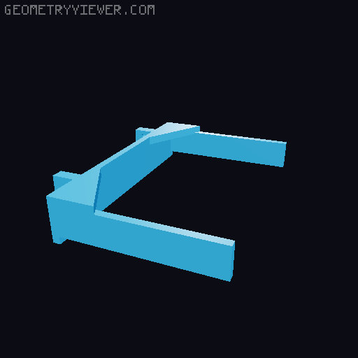 modular Woodlog Trailer with rotating bogie 3D model thumbnail