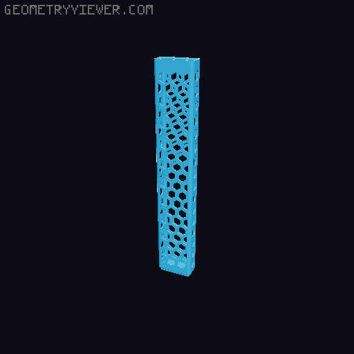 Gridfinity Hex Bins Light all sizes 3D model thumbnail