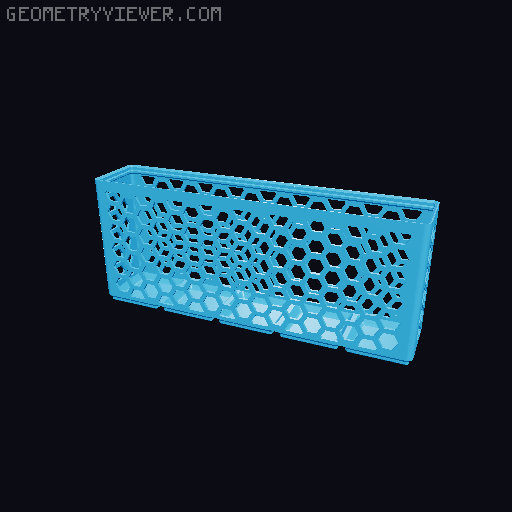 Gridfinity Hex Bins Light (rotated grid) all sizes 3D model thumbnail