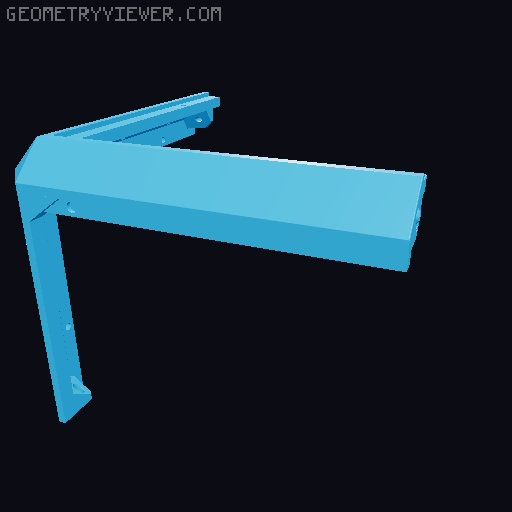 Right Hinged Version of front frame for CoreBOXX 3D model thumbnail