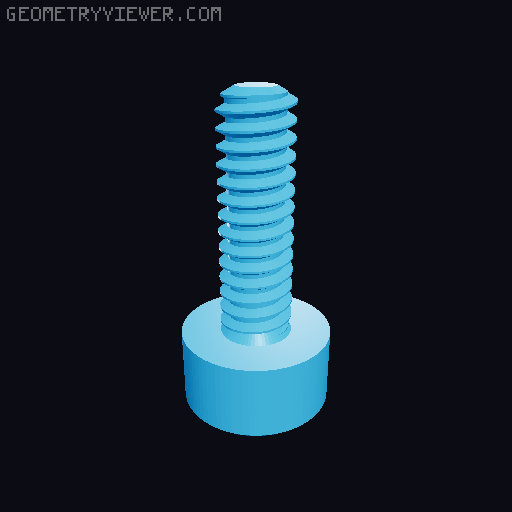 Hundreds of Metric Allen Screws with Cylindrical Head M2 up to M64 3D model thumbnail