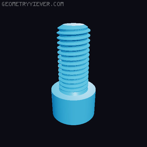 Hundreds of Metric Allen Screws with Cylindrical Head M2 up to M64 3D model thumbnail