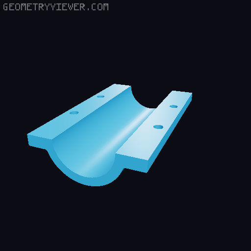 Bike Cable Lock Holder 3D model thumbnail