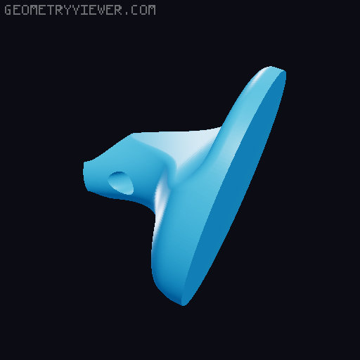 Motorcycle mirror flat 3D model thumbnail