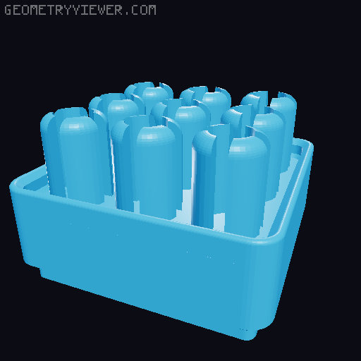 gridfinity sanding wheel organizer set 3D model thumbnail