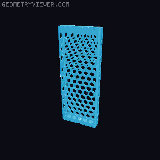 Gridfinity Hex Bins Light all sizes 3D model thumbnail
