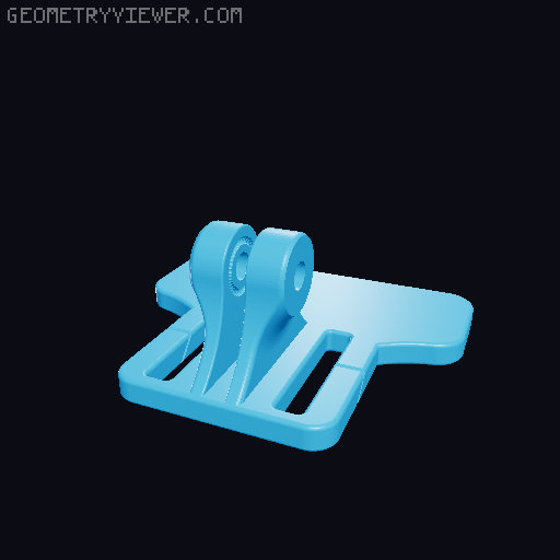 Variable mobile phone holder with clamp 3D model thumbnail