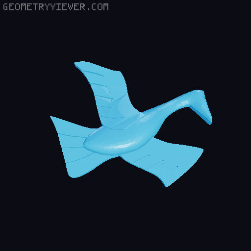 Escher's Birds and Fish Tessellation, Optimized 3D model thumbnail