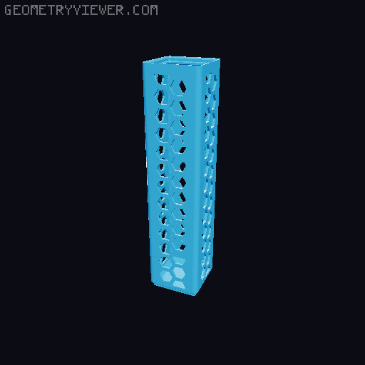 Gridfinity Hex Bins Light (rotated grid) all sizes 3D model thumbnail