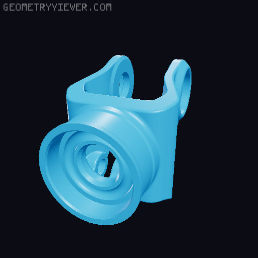 Fully Printable Swiveling, Locking Caster 3D model thumbnail