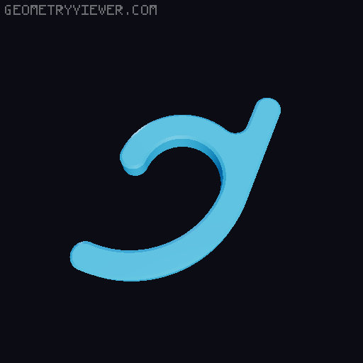 Fibonacci Hook 3D model thumbnail