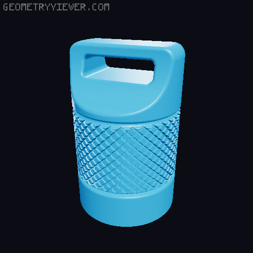 Travel case for toothpick and cotton buds 3D model thumbnail
