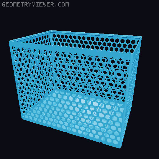 Gridfinity Hex Bins Light all sizes 3D model thumbnail