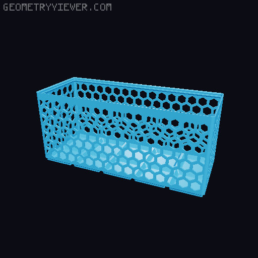 Gridfinity Hex Bins Light all sizes 3D model thumbnail