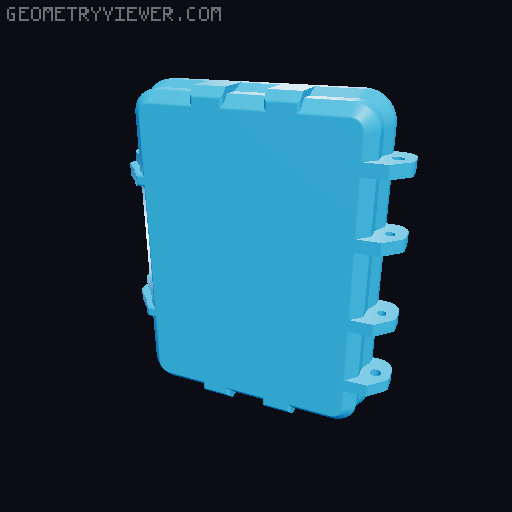 Rugged Box - Card Box Single 3D model thumbnail