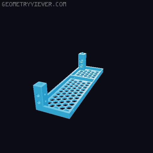 Modular 10 Inch Server Rack - Reworked 3D model thumbnail
