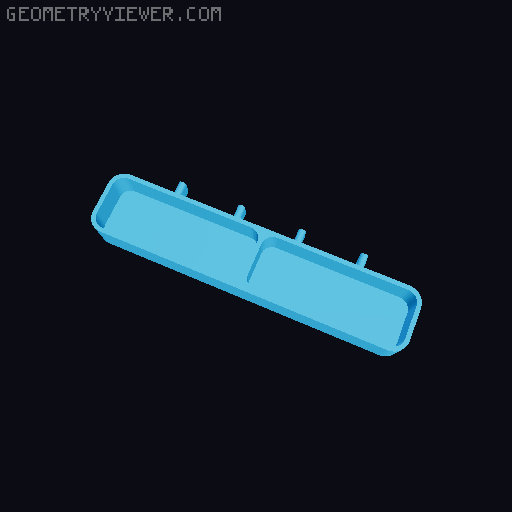 Bin for Ikea skadis - 564 models - hooks need support 3D model thumbnail