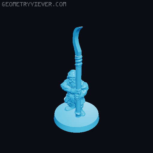 Lake-Town Militia Spearmen 10mm Scale 3D model thumbnail