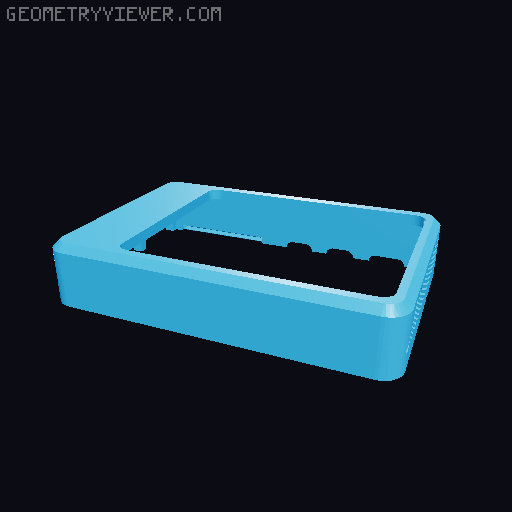 raspberry pi 5 snap case remix 3D model thumbnail