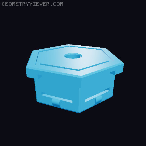 Easy to Remove Inserts for Honeycomb Storage Wall 3D model thumbnail