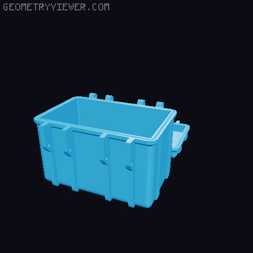 Super Customizable Rugged Box in OpenSCAD 3D model thumbnail