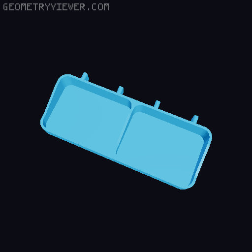 Bin for Ikea skadis - 564 models - hooks need support 3D model thumbnail