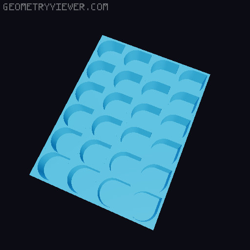 Film canister tray 3D model thumbnail