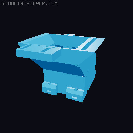 Big Einsy case with Bottom Cooling Fan V3.0 3D model thumbnail
