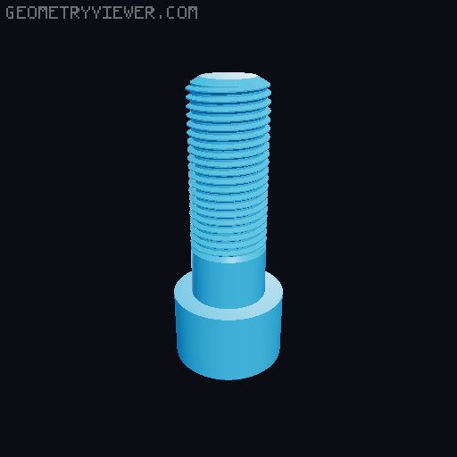 Hundreds of Metric Allen Screws with Cylindrical Head M2 up to M64 3D model thumbnail