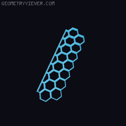 Honeycomb wall standard rectangular border 3D model thumbnail