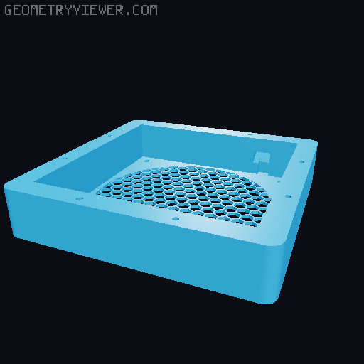 Extractor fan/filter for Ikea Platsa 3D printer cabinet. 3D model thumbnail