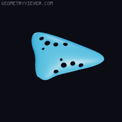Model A Day Challenge - Day 69 - Ocarina 3D model thumbnail
