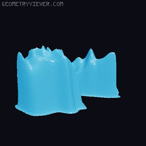 Topographic World Map 3D model thumbnail