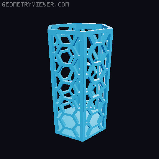 HSW hexagonal baskets v2 with full bottom 3D model thumbnail