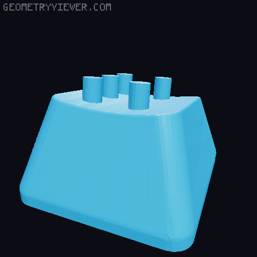 Keycaps with Braille 3D model thumbnail