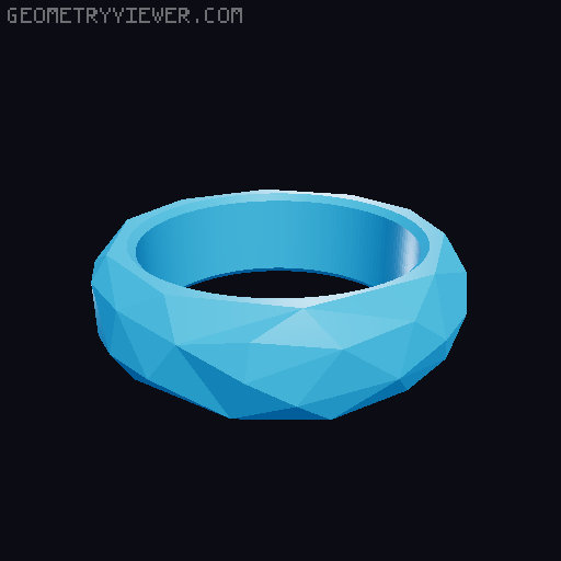 LOW POLY RING 3D model thumbnail