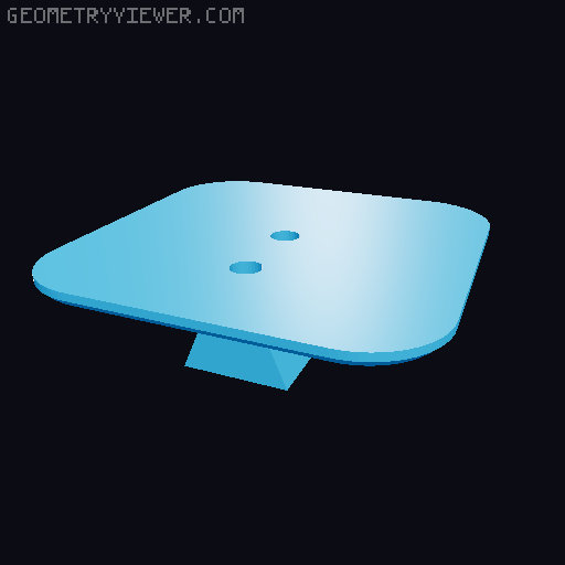 Wall mount, wall clip 3D model thumbnail