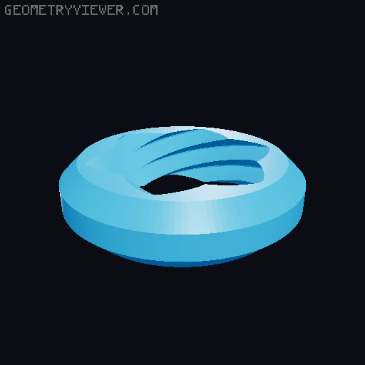 Two way screw 3D model thumbnail