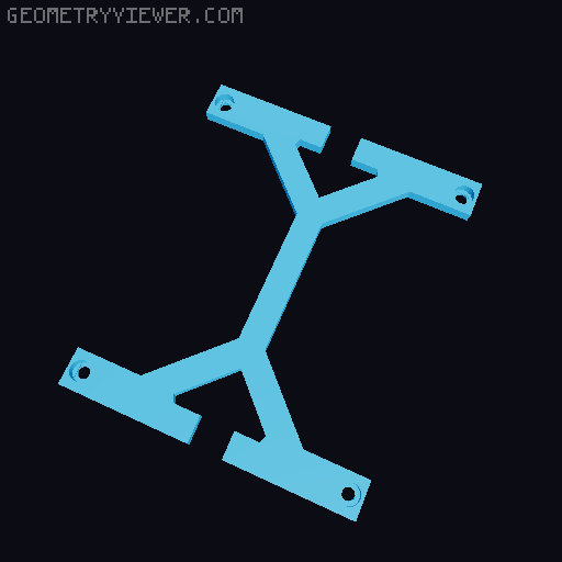 Stand alone 5 times Filament Rack 3D model thumbnail