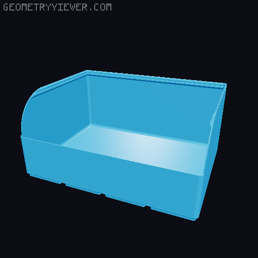Gridfinity rouded bins collection all sizes 3D model thumbnail