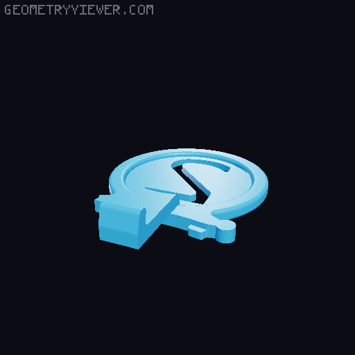 CD Clock 3D model thumbnail